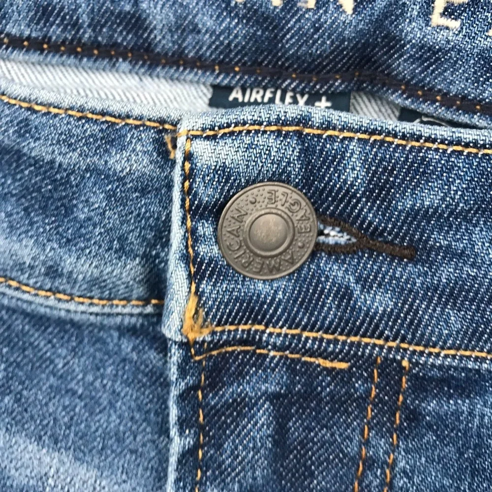 American Eagle Jeans Mens 34x32 Original Straight Stretch Stone Wash Denim NEW